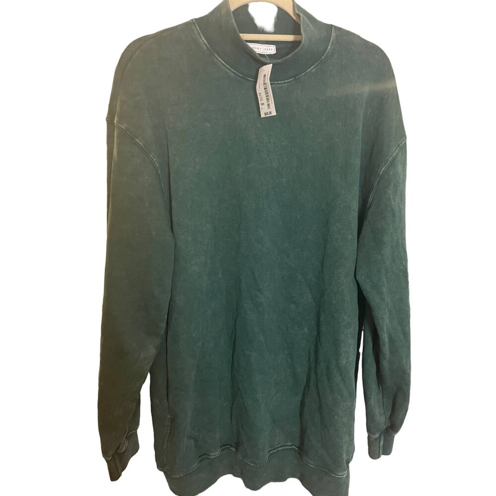 NWT Emory Park Pullover Green Tunic Sz S
